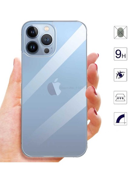 - Apple iPhone 13 Pro Max - Arka Kasa Koruyucu Back Maxi Glass Temperli Cam Arka Koruyucu - T21361