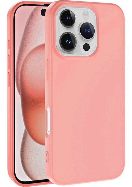 - Apple iPhone 16 Pro Max - Kılıf İçi Kadife Koruucu Lansman Lsr Kapak - Pembe - T33036