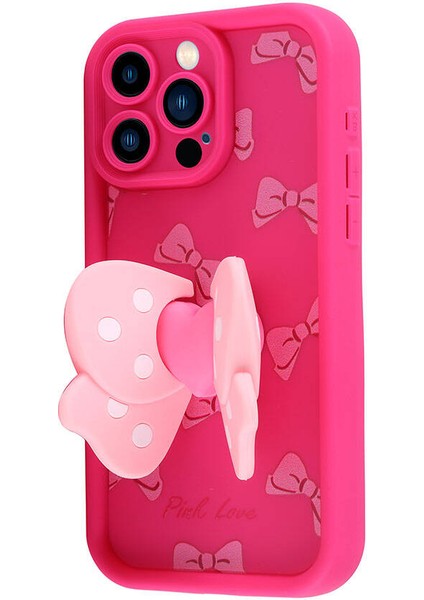 - Apple iPhone 14 Pro - Kılıf Kamera Korumalı Figür Tasarımlı Kapya Kapak - Koyu Kahve - T32511