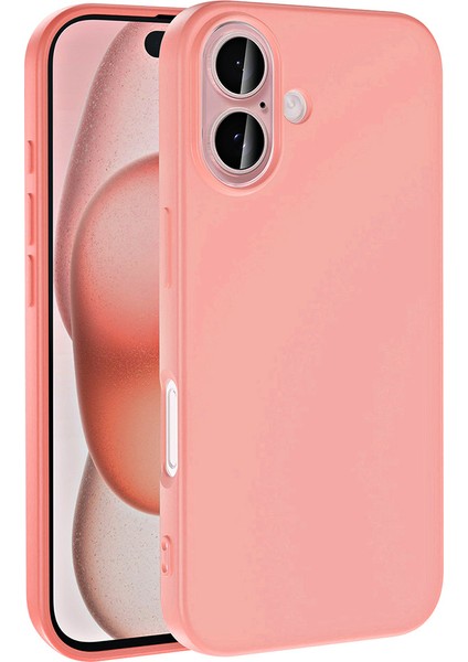 - Apple iPhone 16 - Kılıf İçi Kadife Koruucu Lansman Lsr Kapak - Pembe - T33033