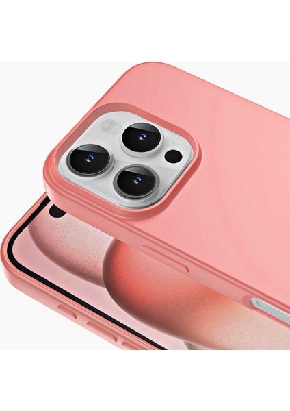 - Apple iPhone 16 Pro Max - Kılıf İçi Kadife Koruucu Lansman Lsr Kapak - Pembe - T33036