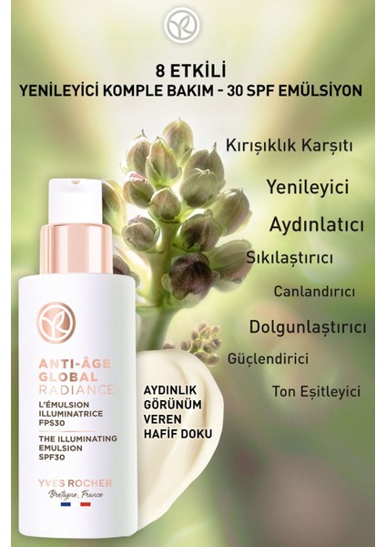 Leke Ve Yaşlanma Karşıtı Bitkisel Kök Hücre Bakımı Anti-age Global Radiance- Vitamin E - 30 Spf Krem fiyatları