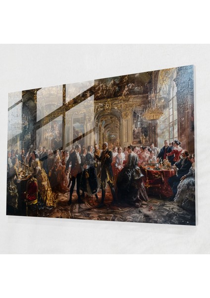 Rokoko Tarzı Resimli Ev Dekorasyonu - Rokoko Tarzı Resim Cam Sanatı Duvar Dekorasyonu Cam Duvar Sanatı