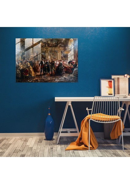 Rokoko Tarzı Resimli Ev Dekorasyonu - Rokoko Tarzı Resim Cam Sanatı Duvar Dekorasyonu Cam Duvar Sanatı modelleri