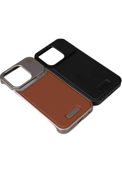 - Apple iPhone 14 Pro - Kılıf Magsafe Şarj Özellikli Mekanizmalı Koku Hazneli Mostar Kapak - Siyah - T33242