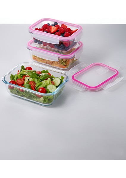 Borcam Kilitli Vakum Kapaklı 3’lü Saklama Kabı Seti Fırın ve Mikrodalgaya Uygun fiyatları