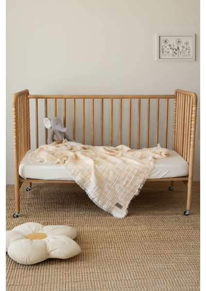 Turuncu Çizgili 4 Katlı Müslin Battaniye 110x110cm 4 Katlı Müslin Bebek Battaniye %100 Pamuk Müslin Battaniye Çocuk Müslin Örtü AĞIZ MENDİLİ HEDİYE indirimleri