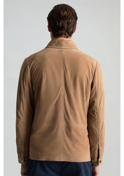 Doğal Süet Kahverengi Deri Ceket fiyatları