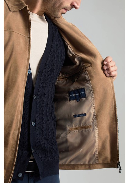 Doğal Süet Kahverengi Deri Ceket fırsatları