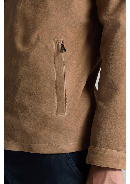 Doğal Süet Kahverengi Deri Ceket indirimleri