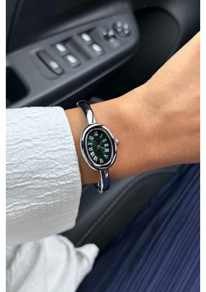 Paola Kelepçe Kadın Kol Saati Gumus (Yesil Kadran) fiyatları