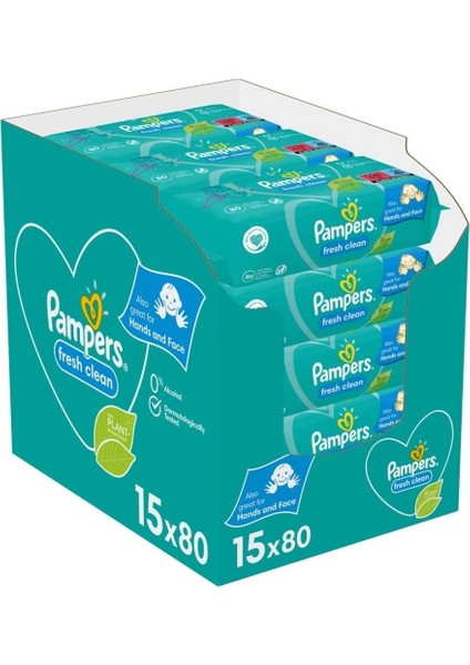 Prima Pampers Baby Yenidoğan Fresh Clean Islak Havlu 80X15 Adet (1200 Yaprak)