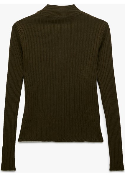 Regular Fit Dik Yaka Uzun Kollu Triko Kazak fiyatları