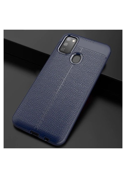 Samsung Galaxy M30S Kılıf Deri Silikon Yüzeyli Yüksek Kaliteli Silikondan Üretilmiş Premium Silikon Kapak Ryc/niss