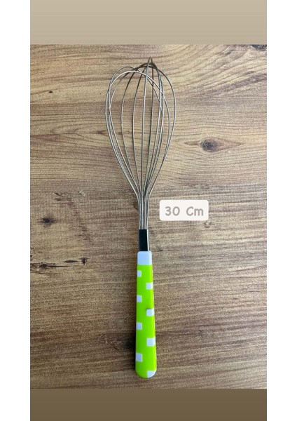 Paslanmaz Çelik Metal Çırpma Teli – Yumurta, Kek ve Hamur Karıştırma Mutfak Aleti 30 cm