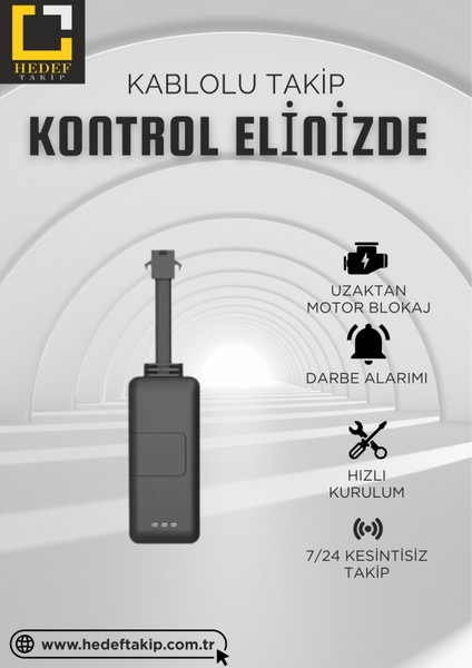 Hts Kablolu 12 Ay Sim Kart ve Uzaktan Durdurma Kiti Hediyeli Araç Takip Cihazı