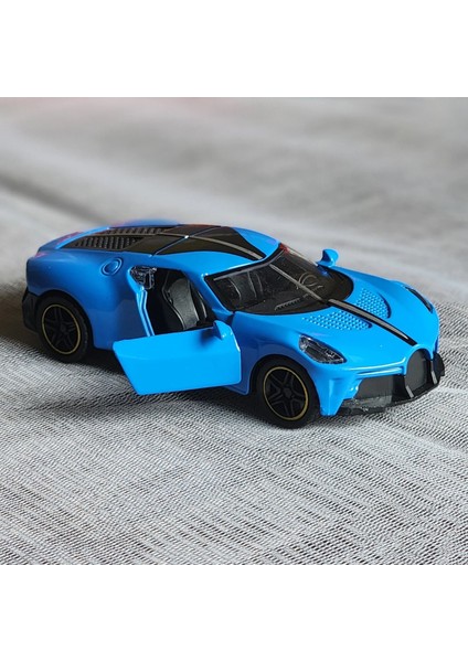 1:43 Diecast Metal Bugatti Mavi – Açılır Kapı, Detaylı Iç Mekan, Koleksiyonluk Model