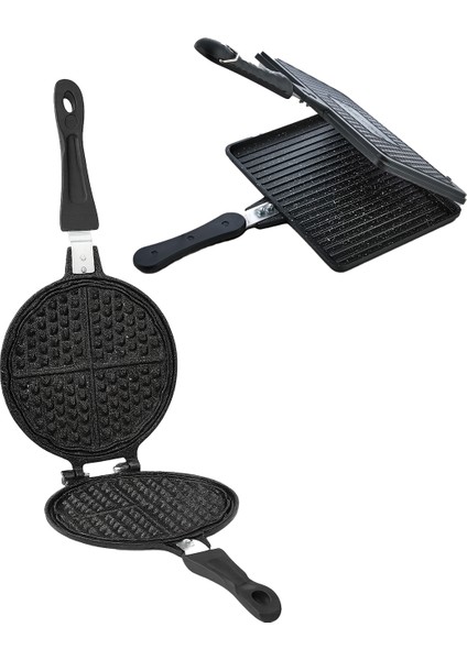 Granit Waffle ve Tost Tavası Seti