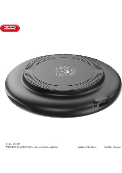 XO-CX031 Type-C Kablolu Micro&lightning&usb-A Adaptörlü 15W Kablosuz Çoklu Şarj Aleti Siyah modelleri