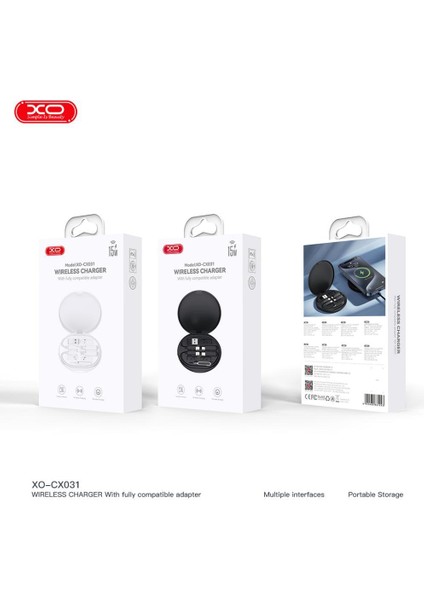 XO-CX031 Type-C Kablolu Micro&lightning&usb-A Adaptörlü 15W Kablosuz Çoklu Şarj Aleti Siyah fırsatları