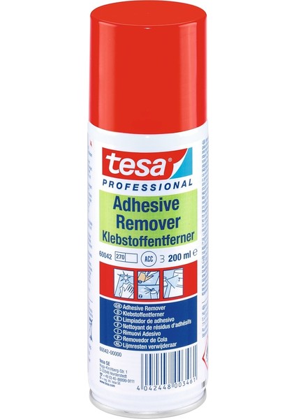 Tesa® Professional 60042 Yapıştırıcı Sökücü Sprey 200 ml – Bant Yapıştırıcı Kalıntıları Temizleyici