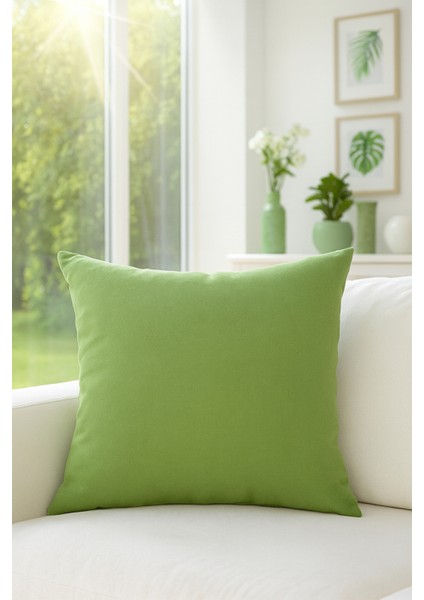 Düz Duck Kırlent Kılıfı Yeşil 40X40