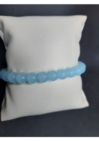 Mryart Açık Mavi Cam Boncuk Bileklik – Şık ve Zarif Tasarım Unisex