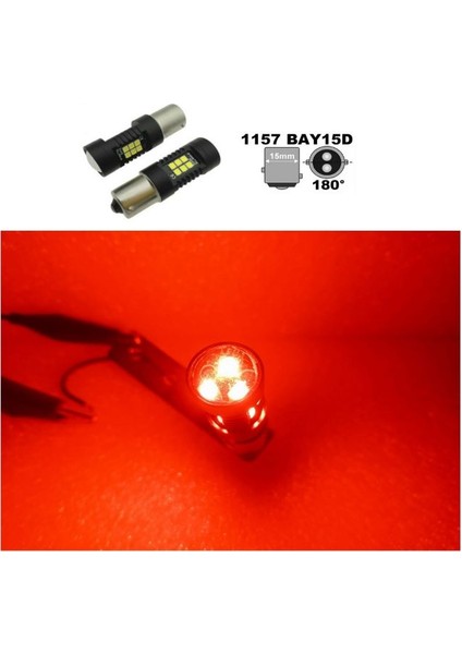 ( 2 x Adet ) 1 Takım 1176 LED 21/5W Çiftduy Ampul 24V Mercek LED Red fiyatları