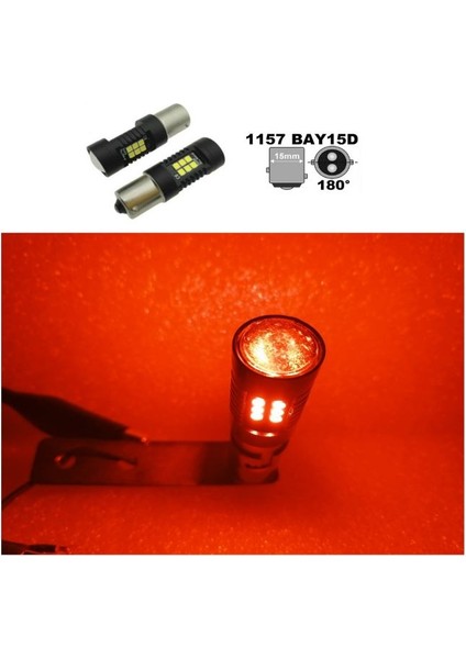 ( 2 x Adet ) 1 Takım 1176 LED 21/5W Çiftduy Ampul 24V Mercek LED Red modelleri