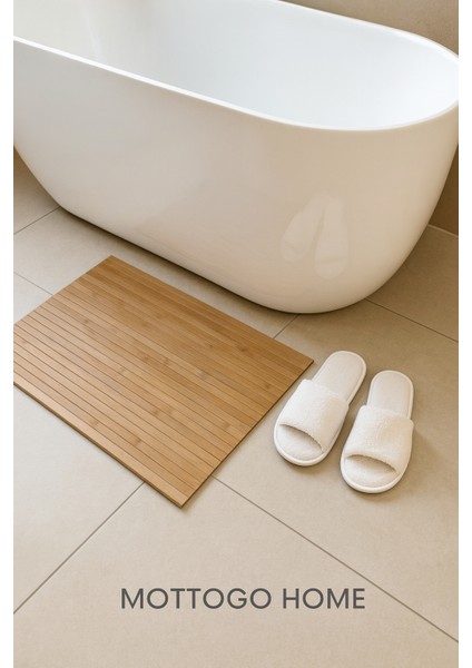 Bambu Katlanabilir Banyo Paspası 45X70 cm Kaymaz Taban – Dekoratif Organizer & Tepsi Kullanımı