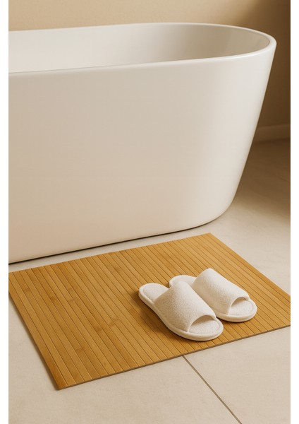 Bambu Katlanabilir Banyo Paspası 45X70 cm Kaymaz Taban – Dekoratif Organizer & Tepsi Kullanımı modelleri