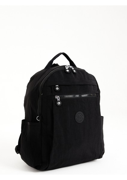 Unisex Suya Dayanıklı Krinkıl Kumaş Çok Gözlü Krem Laptop Okul ve Sırt Çantası fırsatları