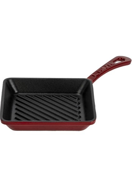 Döküm Mini Kare Izgara Tava Döküm Demir Yekpare Saplı Ölçü 16X16CM.-BORDO fiyatları