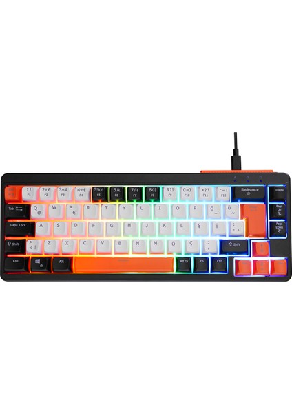 Emachines EAK810 Oyuncu Klavyesi Rainbow Aydınlatma Mini Klavye Türkçe Q Gaming Klavye