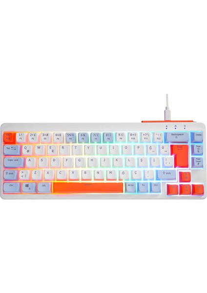 Emachines EAK810 Oyuncu Klavyesi Rainbow Aydınlatma Mini Klavye Türkçe Q Gaming Klavye