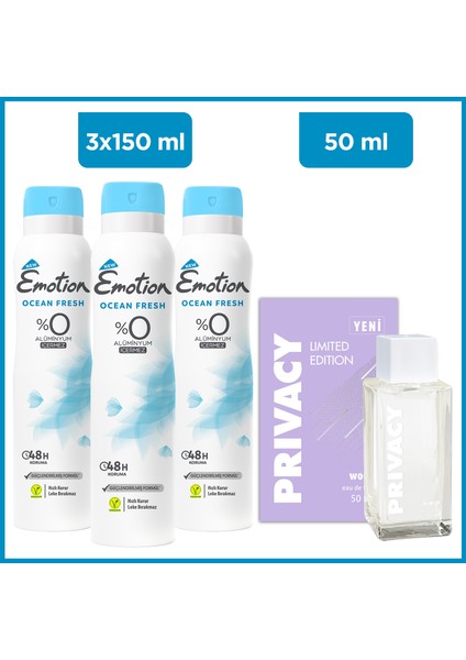 Limited Edition Woman Edt 50 ml & Emotion Ocean Fresh 3X150 ml