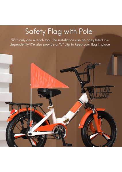 Direkli Güvenlik Bayrağı, 6 Ayak Ayarlanabilir Yüksek Görünürlüklü Bisiklet Bayrağı, Çocuk Bisikleti Için Parlak Renkli Su Geçirmez Güvenlik Bayrağı (Yurt Dışından) modelleri