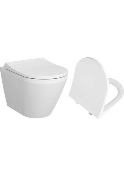 Integra Rim-Ex Asma Klozet ve Kapak Takımı, Mat Beyaz