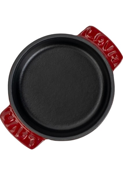 Döküm Yuvarlak Güveç Kabı Döküm Demir Yekpare Çift Kulplu ÇAP(Ø)11CM.-BORDO modelleri