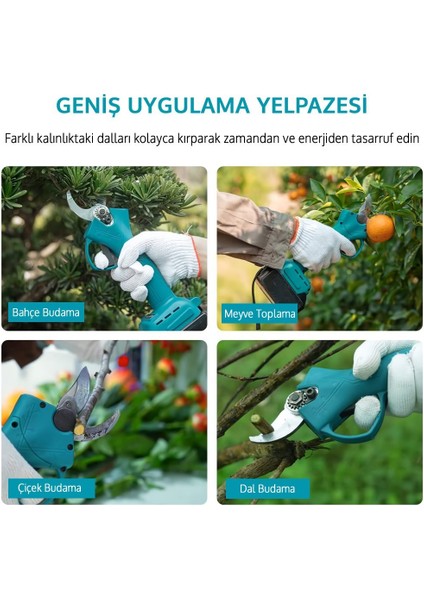 Akülü Kömürsüz Dal Budama Makası 40MM 88VF 5p (Mavi) EEA404 fırsatları