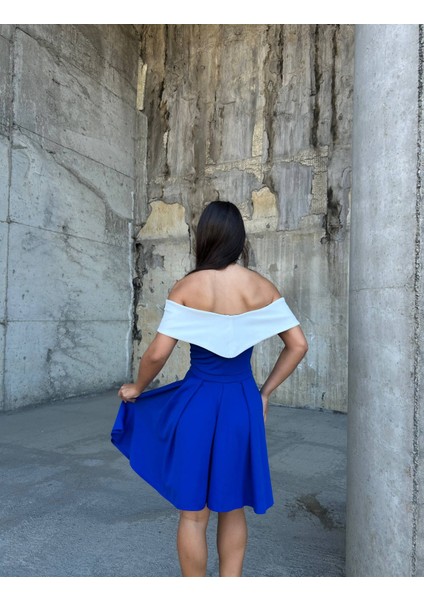 Straplez Mavi Elbise modelleri