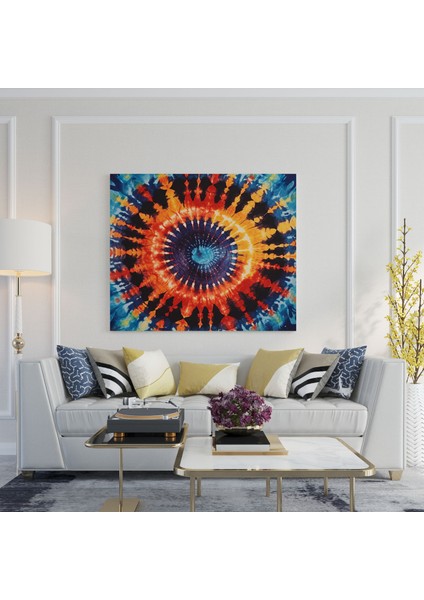 Renkli Tie-Dye Kanvas Tablo - Eğlenceli Duvar Sanatı Ev Dekorasyonu fiyatları