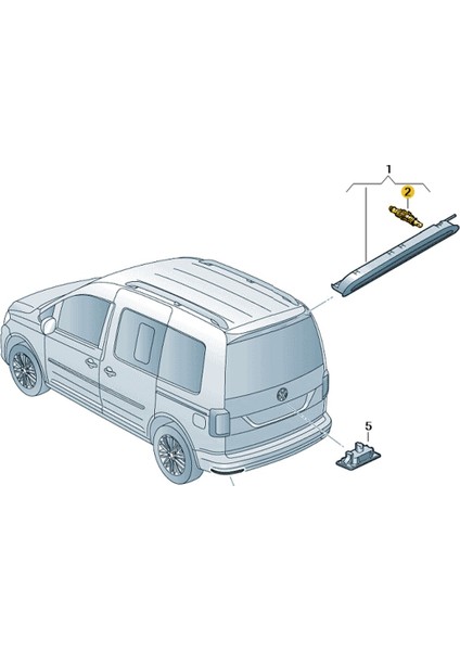 Vw Caddy 2016-2020 Arka Silecek Su Fiskiye Memesi 2K5955993B fiyatları