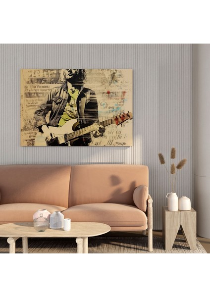 Kurt Cobain Kanvas Tablo - Vintage Konser Poster Duvar Sanatı - Kurt Cobain Duvar Dekorasyonu Eskimiş Retro Görünüm Ev Dekorasyonu fiyatları