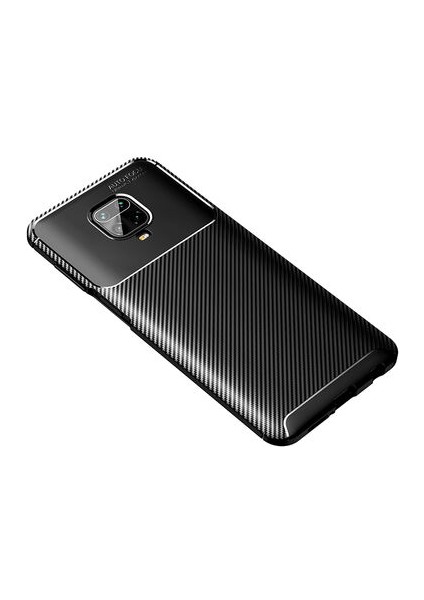 Redmi Note 9s Kılıf Karbon Desenli Esnek Yüksek Kaliteli Meteryalden Üretilmiş Silikon Kapak Ryc/negro