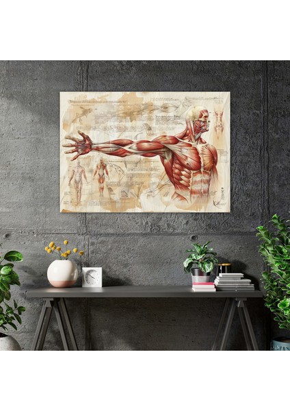 Insan Anatomi Leonardo Da Vinci Kanvas Tablo - Duvar Sanatı ve Dekorasyon fiyatları