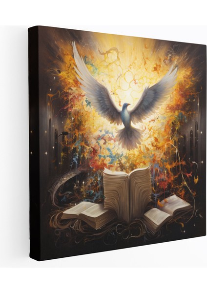 Kutsal Kur'an Soyut Kanvas Tablo - Duvar Dekorasyonu ve Ev Dekorasyonu