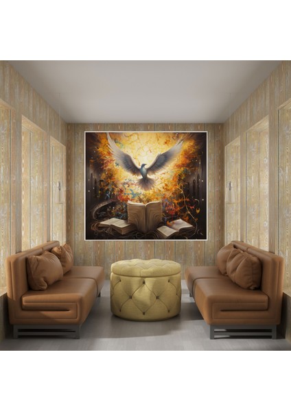 Kutsal Kur'an Soyut Kanvas Tablo - Duvar Dekorasyonu ve Ev Dekorasyonu modelleri