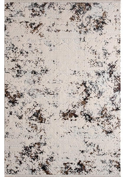 Özel Akrilik Dokuma Krem Renkli Modern Halı Gina Serisi 03076C