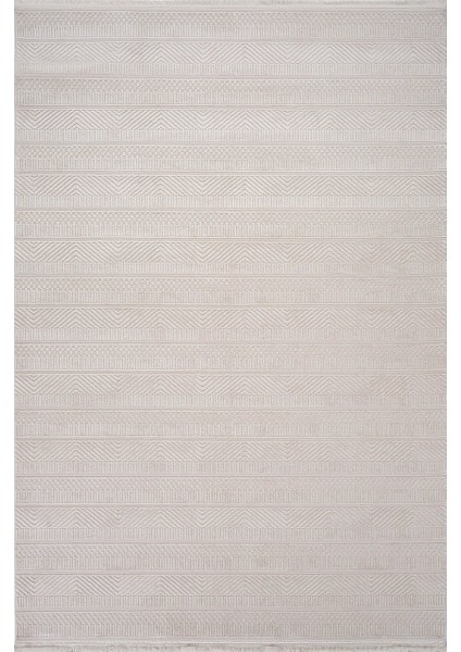 Özel Akrilik Dokuma Krem Bej Renkli Modern Halı Karizma Serisi 02811B